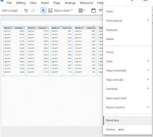 Blending multiple GOogle Data Studio tables together