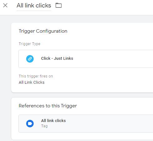 Google Tag Manager All Link Clicks Trigger