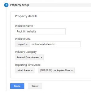 Google Tag Manager Property Settings